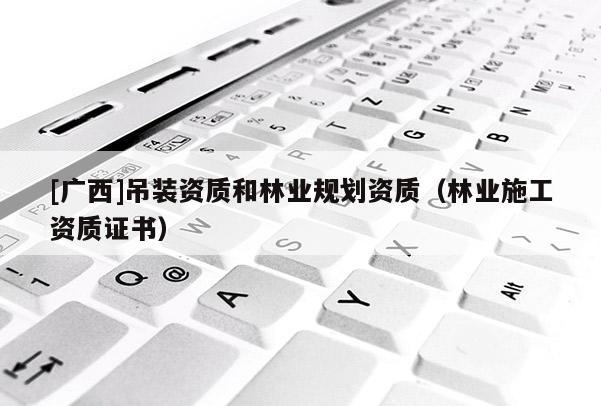 [广西]吊装资质和林业规划资质（林业施工资质证书）
