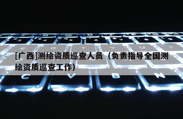 [广西]测绘资质巡查人员（负责指导全国测绘资质巡查工作）
