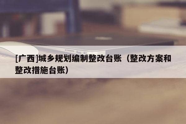[广西]城乡规划编制整改台账（整改方案和整改措施台账）