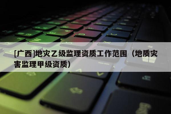[广西]地灾乙级监理资质工作范围（地质灾害监理甲级资质）