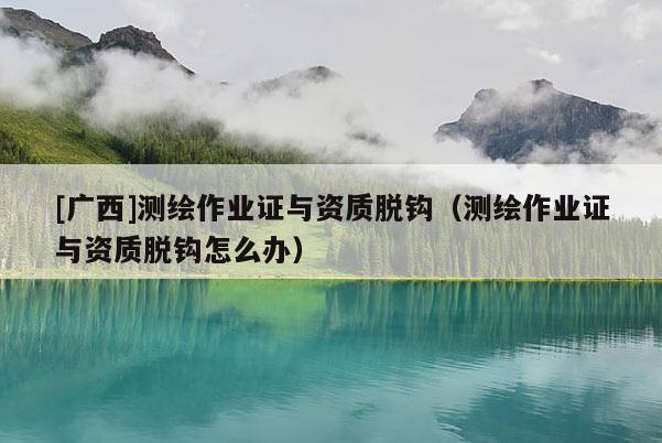 [广西]测绘作业证与资质脱钩（测绘作业证与资质脱钩怎么办）