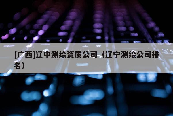[广西]辽中测绘资质公司（辽宁测绘公司排名）