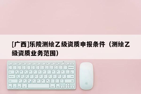 [广西]乐陵测绘乙级资质申报条件（测绘乙级资质业务范围）