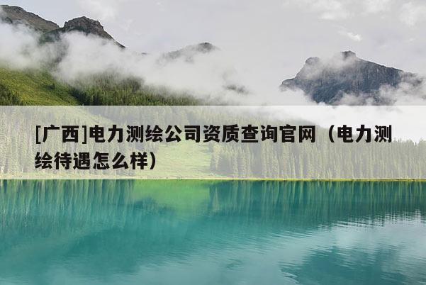 [广西]电力测绘公司资质查询官网（电力测绘待遇怎么样）