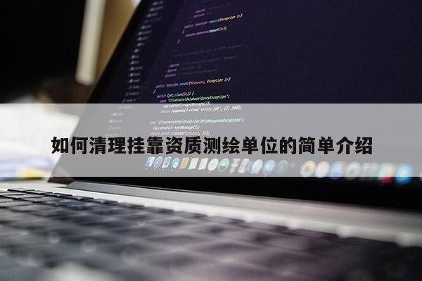 如何清理挂靠资质测绘单位的简单介绍